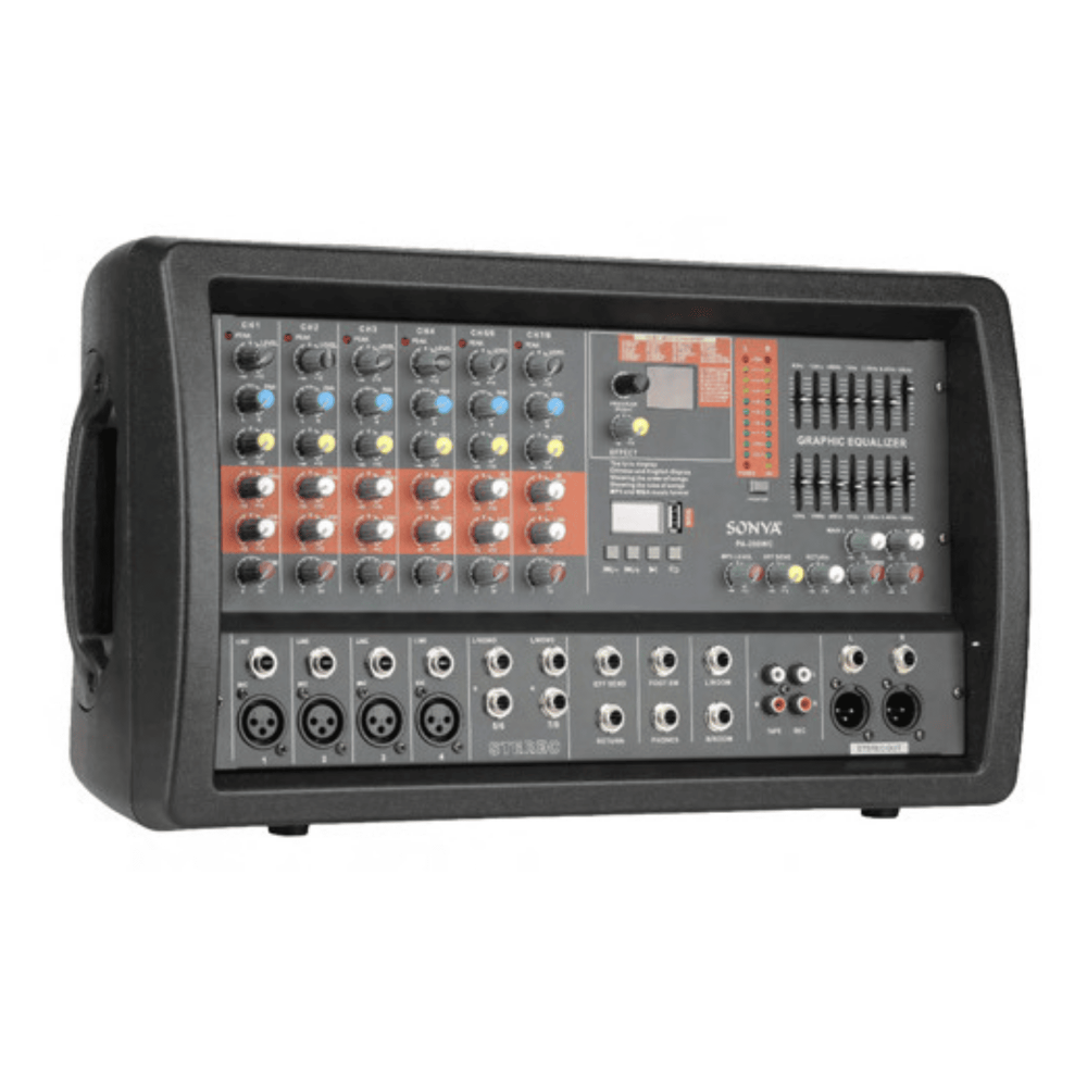 Professional audio mixer MAX MIXIER 40USB 4 MICS 250WATTS