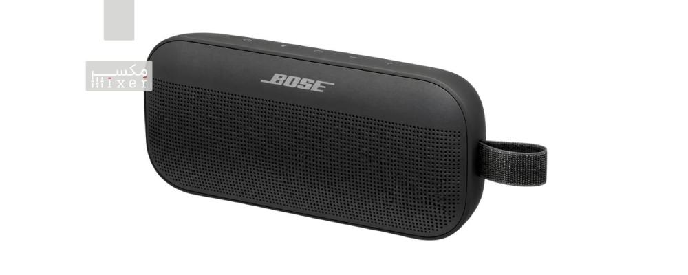 A wireless speaker combining portability, Bluetooth sound quality, and up to 12 hours of playtime: the SoundLink Flex model by Bose.