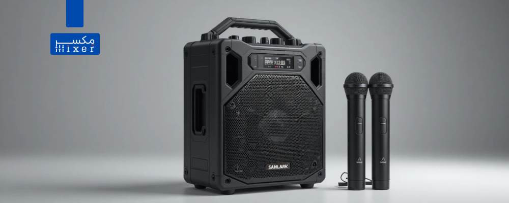 MAMMOTH K50 سماعة متنقلة صغيرة قوة 100 واط لاسلكية خارجية مع ميكروفونين UHF ماركة SAINTLARK