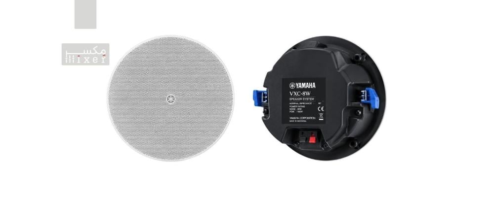 زوج سماعات سقف ياماها مقاس 8 انش وتويتر عالي التردد 1 إنش بقبة ناعمة موديل VXC-8W ماركة Yamaha