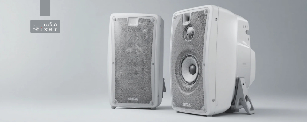 سماعات جدارية مونيتور 180 وات احترافية 6 بوصة ماركة نداء مثالية للإمام والمسارح لون أبيض موديل U6MW