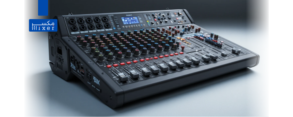 مكسر صوت بهرنجر احترافي 18 قناة مع مؤثرات رقمية وتسجيل USB دعم للميكروفونات اللاسلكية – موديل XENYX QX1832USB