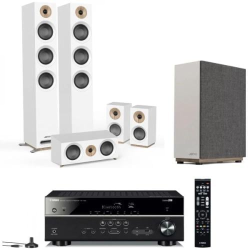 Yamaha RX-V385 Receiver Plus Jamo Home Theater Speaker System With