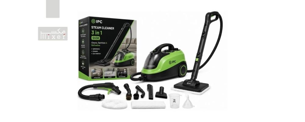 3-in-1 steam cleaner for cleaning and sanitizing upholstery, carpets and car seats, model SG30, brand IPC.