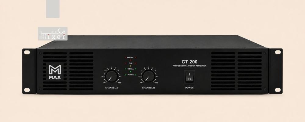 GT 200 350W 2-Channel Bridge Mono Amplifier, Supports 4 and 8 Ohms, MAX Brand