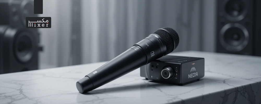 ميكروفون تحكم ودقة في إدارة الصوت ماركة NEDA مع توجيه عبر 4 قنوات مستقلة موديل NA-104M