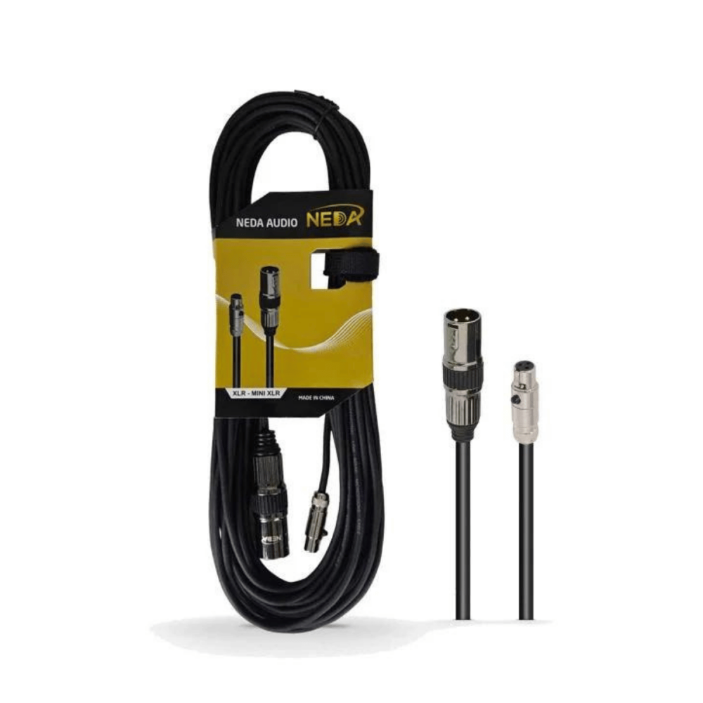 توصيلة جاهزة (كيبل ميكروفون ماوس) 10 متر ثلاثي إلى ثلاثي صغير XLR To XLR-mini 10M