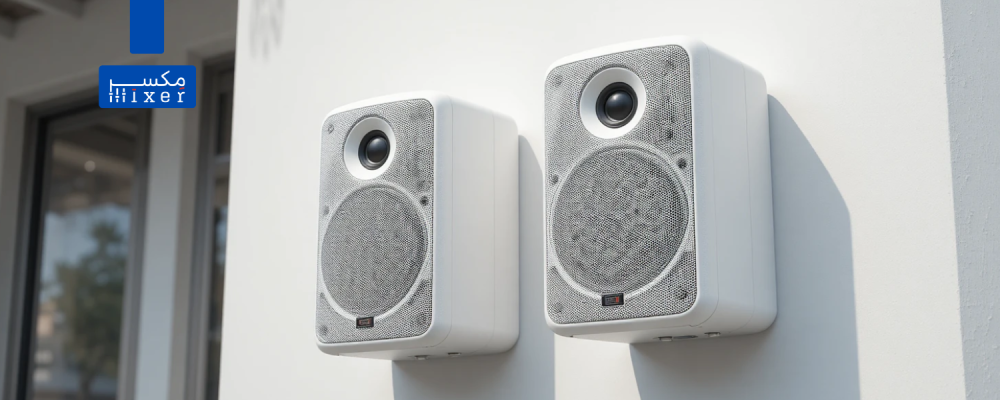 سماعة Audibax Bali 8 TW White – زوج سماعات جدارية خارجية مقاومة للماء بقدرة 50 واط وأداء احترافي