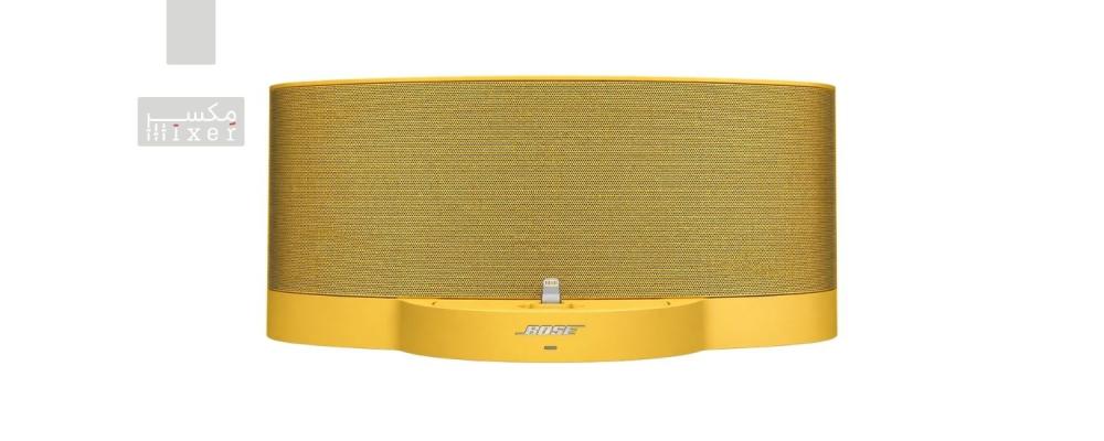 سماعة ساوند دوك مدمجة بجودة عالية صوت مع قاعدة Lightning وتصميم أصفر أنيق موديل SoundDock XT ماركة Bose