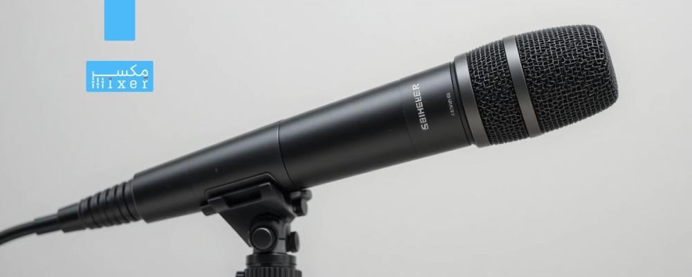 Sennheiser e 604 ميكروفون موسيقية ديناميكي كارديويد مع مشبك تثبيت وموصل XLR ثلاثي