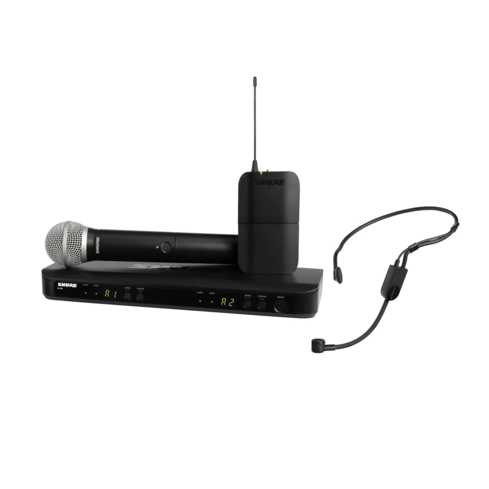 Shure Wireless Microphone Kit with PG58 Wireless Audio System Shure BLX1288/PGA31