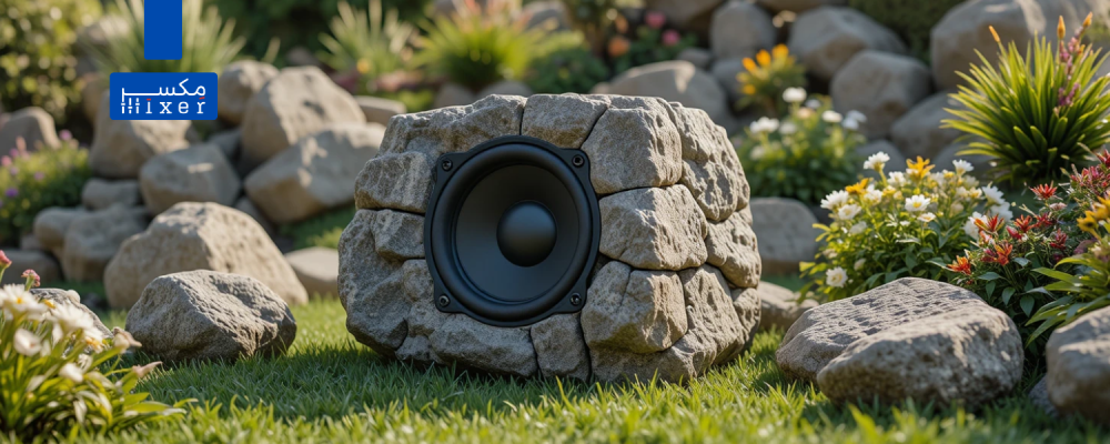 سماعة حدائق Audibax Rock 6T – سماعة حدائق صخرية مقاومة للعوامل الجوية بصوت احترافي للمساحات الخارجية