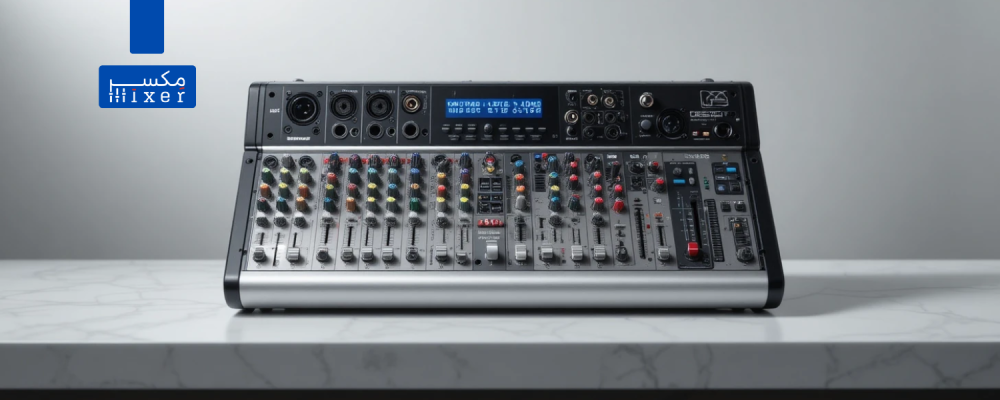 جهاز مكسر صوت 10 قنوات مع مؤثرات رقمية ماركة Behringer وواجهة USB لتسجيل احترافي – موديل QX1002USB