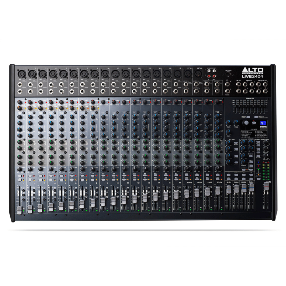 Live 2404 Professional 24-Channel Mixer with 4-Track Mixing Console