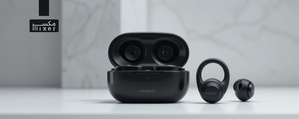 سماعات الأذن تصميم C-Bridge مريح وصوت مفتوح بجودة استثنائية ماركة HUAWEI بلون أسود موديل HUAWEI FreeClip B