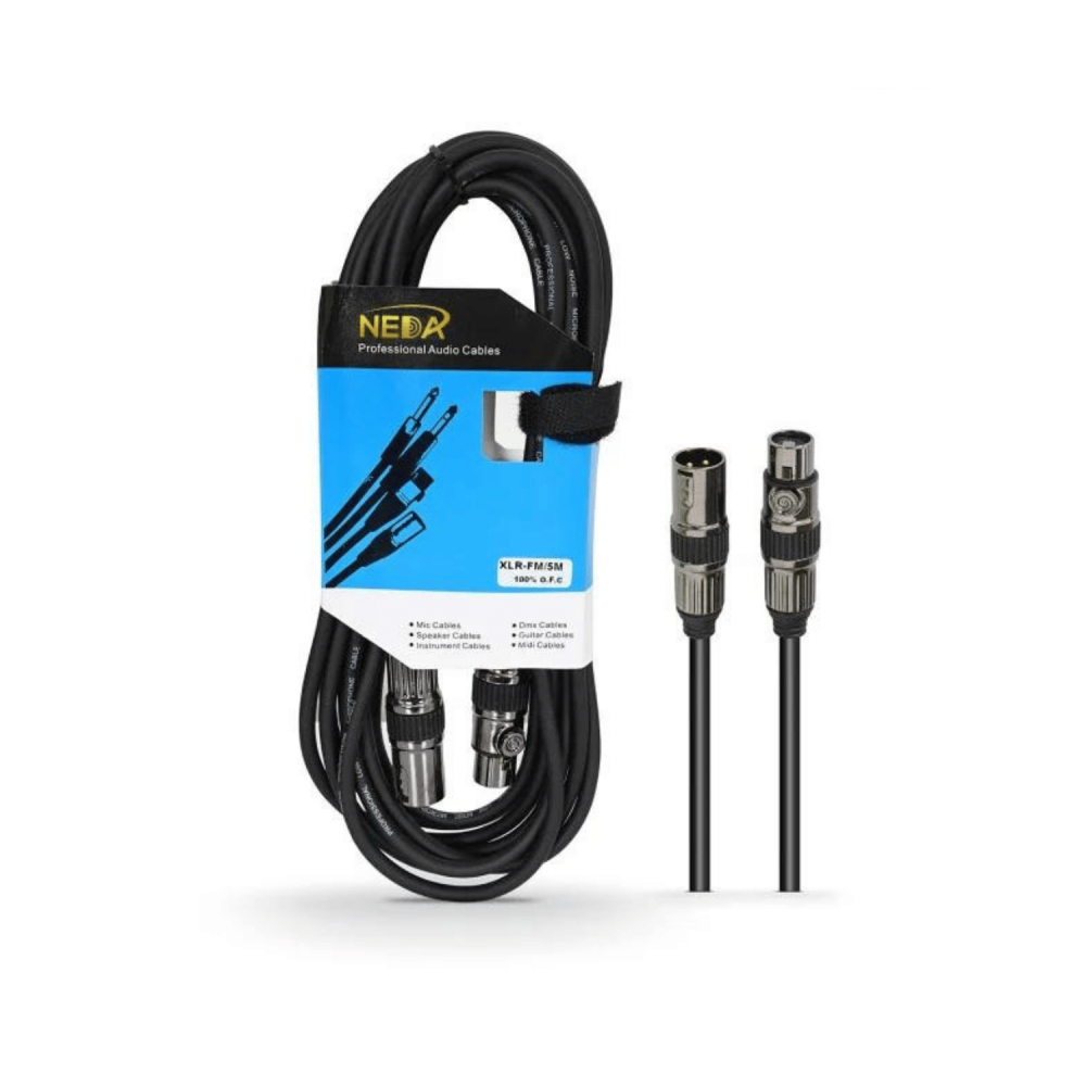 توصيلة / كيبل ميكروفون جاهز 10 متر ثلاثي إلى ثلاثي XLR To XLR
