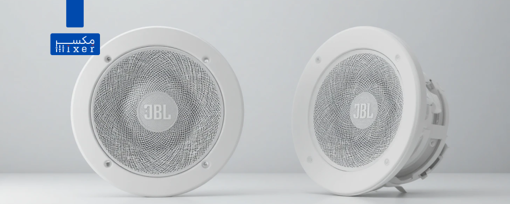 سماعات JBL سقفية كاملة النطاق بحجم 4 إنش – موديل JBL-8124 (لون أبيض)