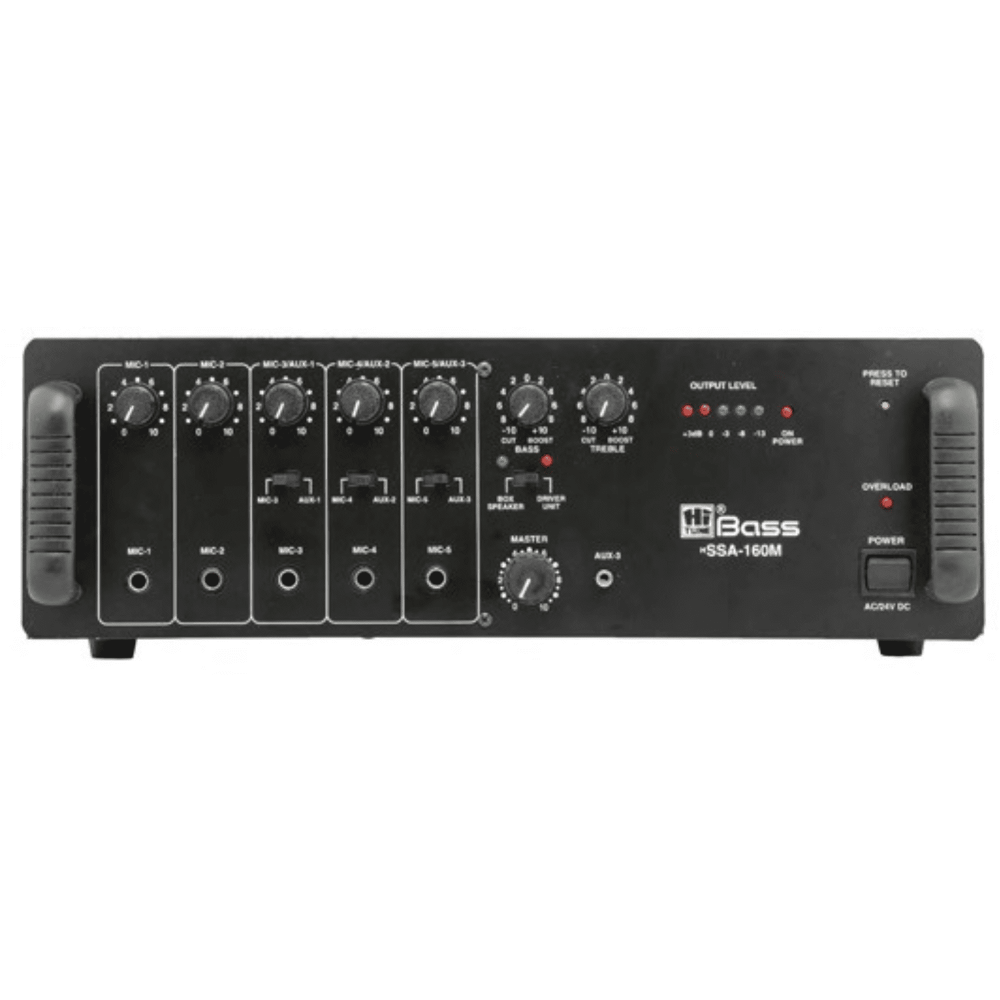 امبليفير Bass مضخم صوت 160 وات إحترافي قناتين SSA_160 W 220_240V 50/60HZ AMPLIFIER BASS