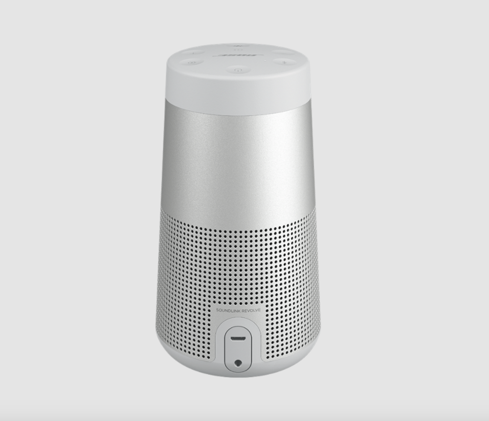 سماعة بلوتوث متنقلة مع صوت 360 درجة Bose SoundLink Revolve II مقاوم للماء بوز ساوند لينك ريفولف فضي