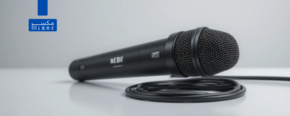 ميكروفون ديناميكي سلكي ماركة نداء مع كيبل 4.75 متر – الخيار الأمثل للمساجد والمنشآت العامة موديل A-50