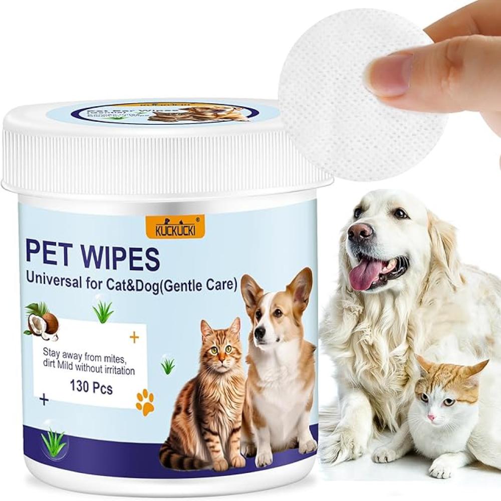 مناديل مبللة للحيوانات الأليفة بي كير 130 منديل لطيفة مضادة للحساسية