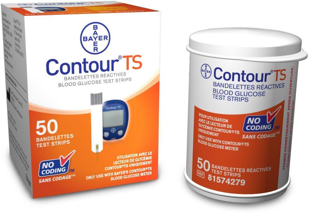 شرائط قياس السكر من Bayer كونتور تي اس بدون كود - علبة