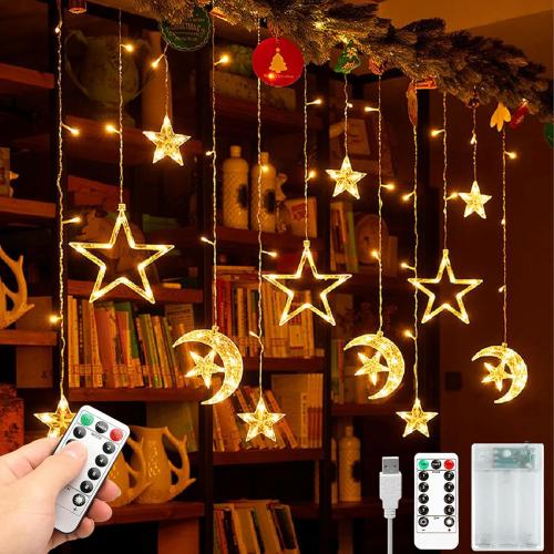 زينة رمضان من لاكسدامر، اضواء قمر ونجوم رمضان، فان...
