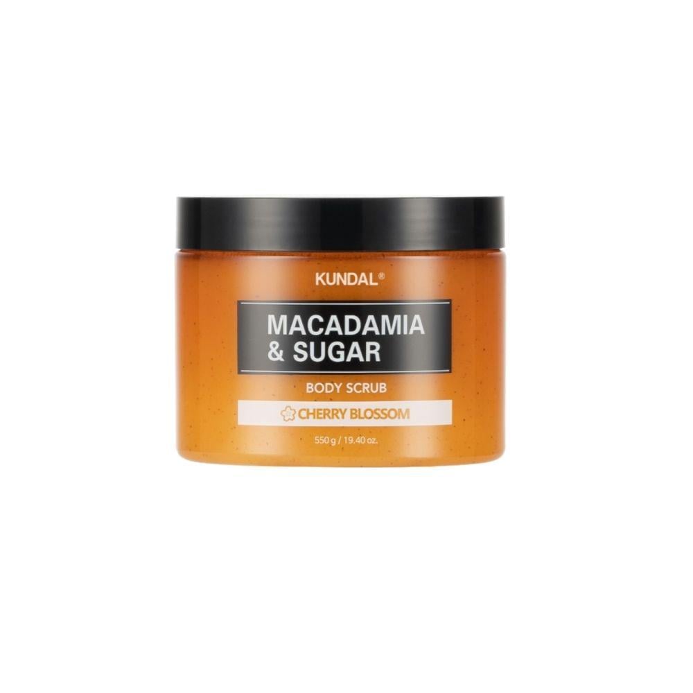 مقشر الجسم بالمكاديميا والسكر