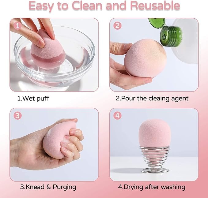 مجموعة اسفنجات مكياج من ميكنج تيك خالية من اللاتكس 7 قطع