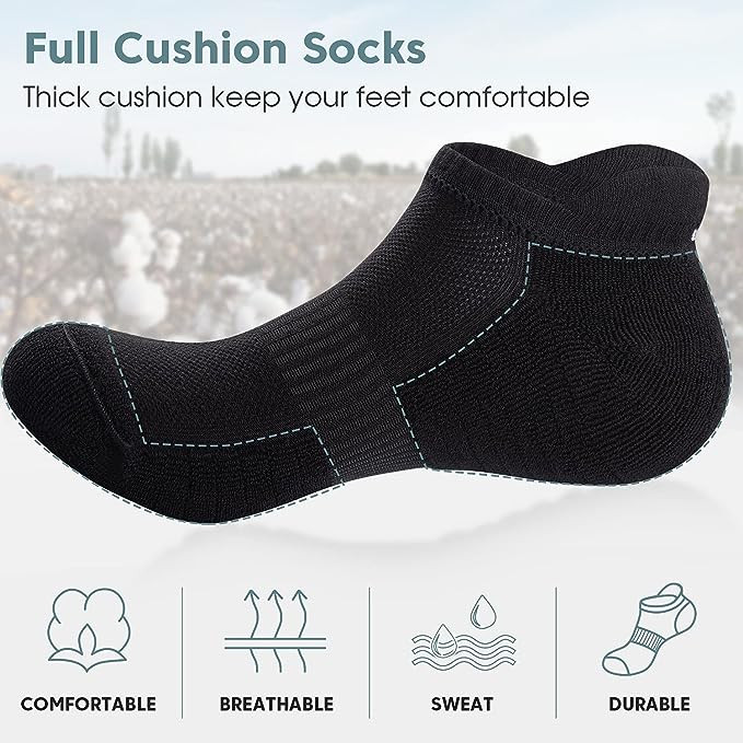 جوارب رياضية بي كير منخفضة الكاحل ماصة للعرق ومضادة للرائحة