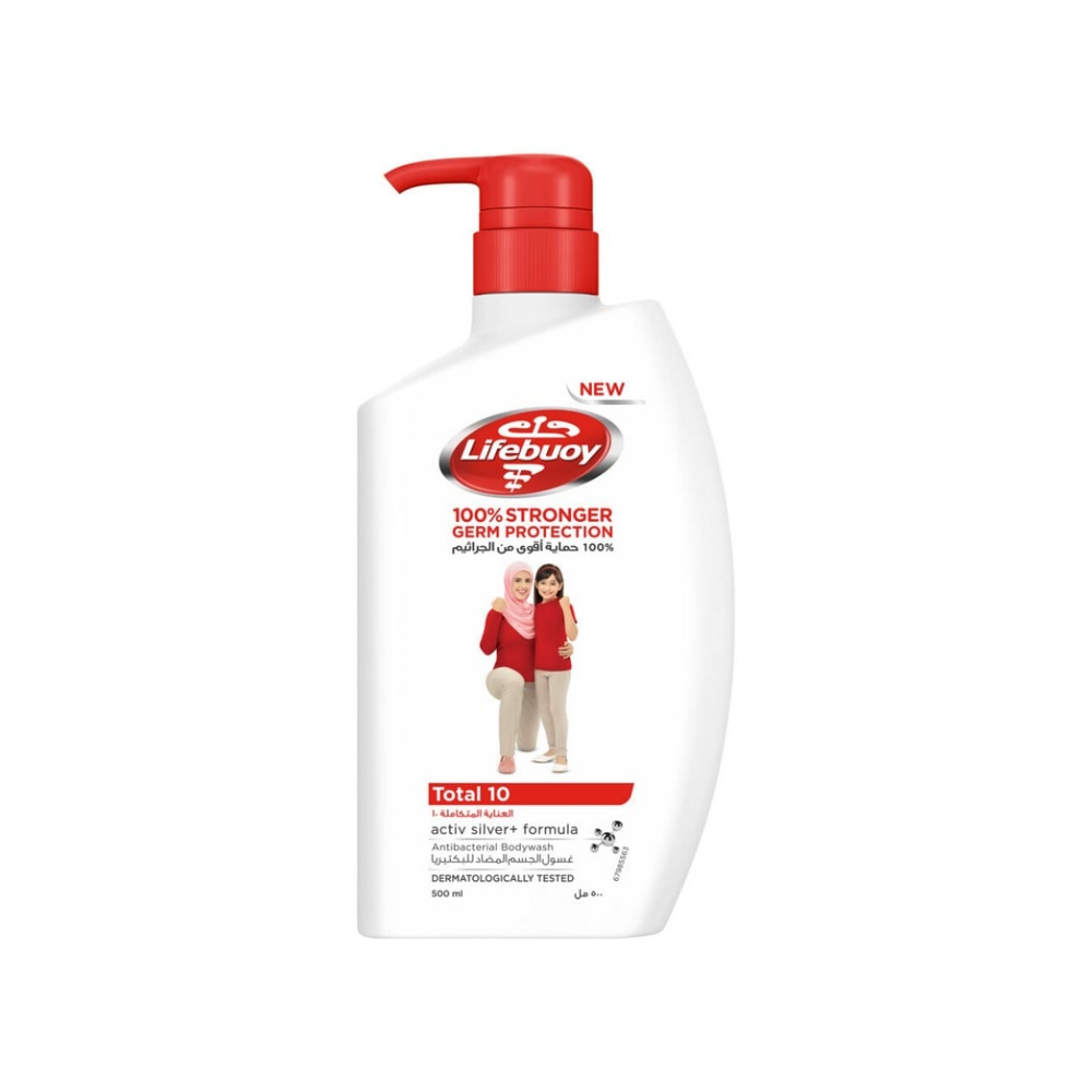 غسول للجسم من Lifebuoy مرطب وحماية العناية المتكاملة 500 مل