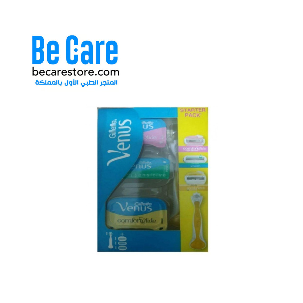 ماكينة حلاقة جيليت فينوس مع 3 شفرات مختلفة | ماكينة حلاقة | متجر بي كير