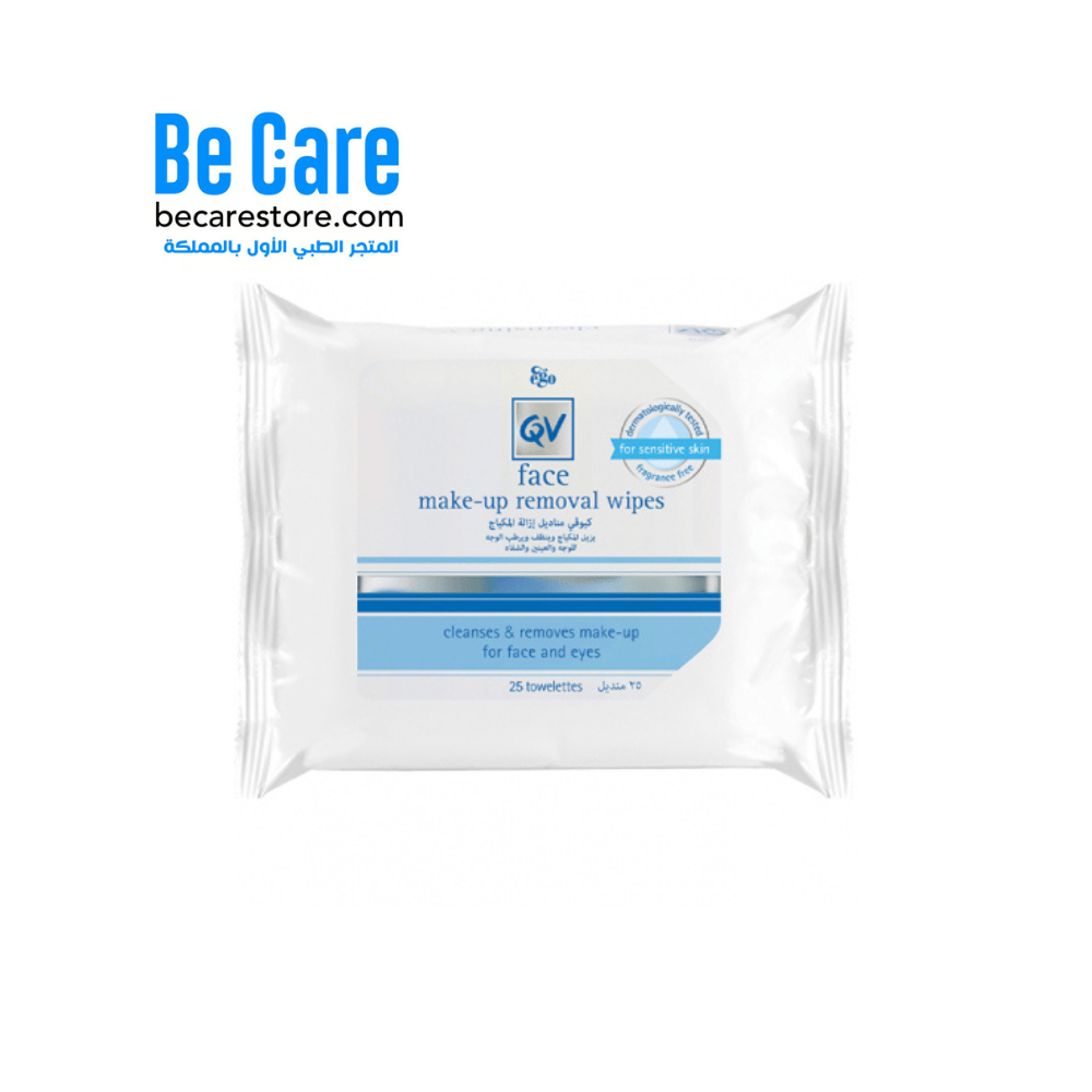 كيوفي مناديل ازالة المكياج للوجه والعين والشفاه – 25 منديل