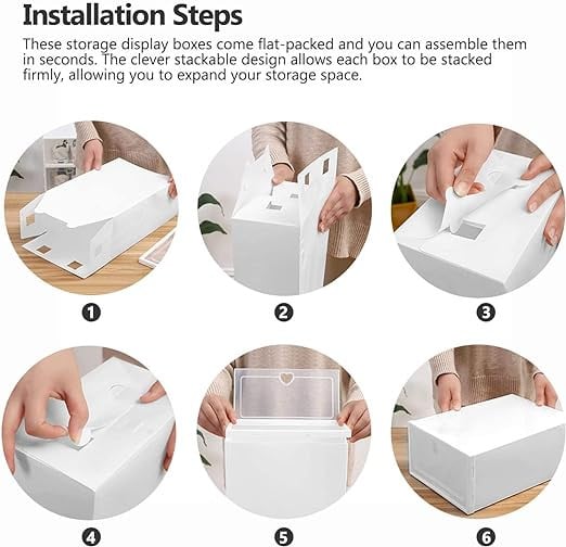 خزانة تتكون من 15 صندوق تخزين للأحذية من ارابيست، صندوق تخزين شفاف للأحذية، درج بلاستيكي قابل للطي، خزانة تخزين قابلة للتكديس