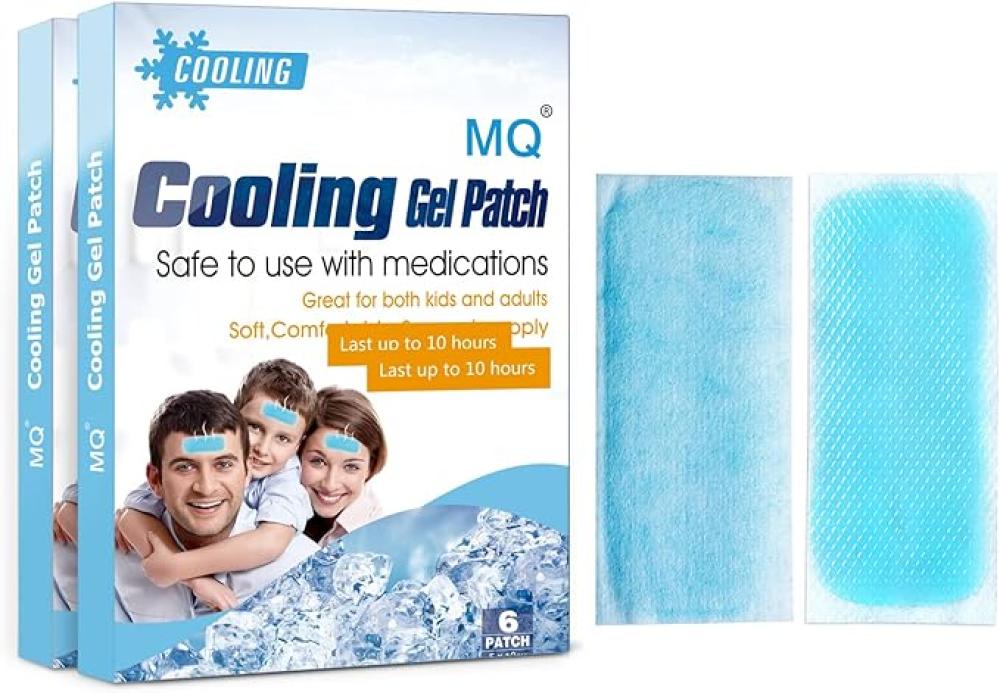 رقع تبريد هيدروجيل لتخفيف الحمى والألم - تدوم 10 ساعات عبوة 6