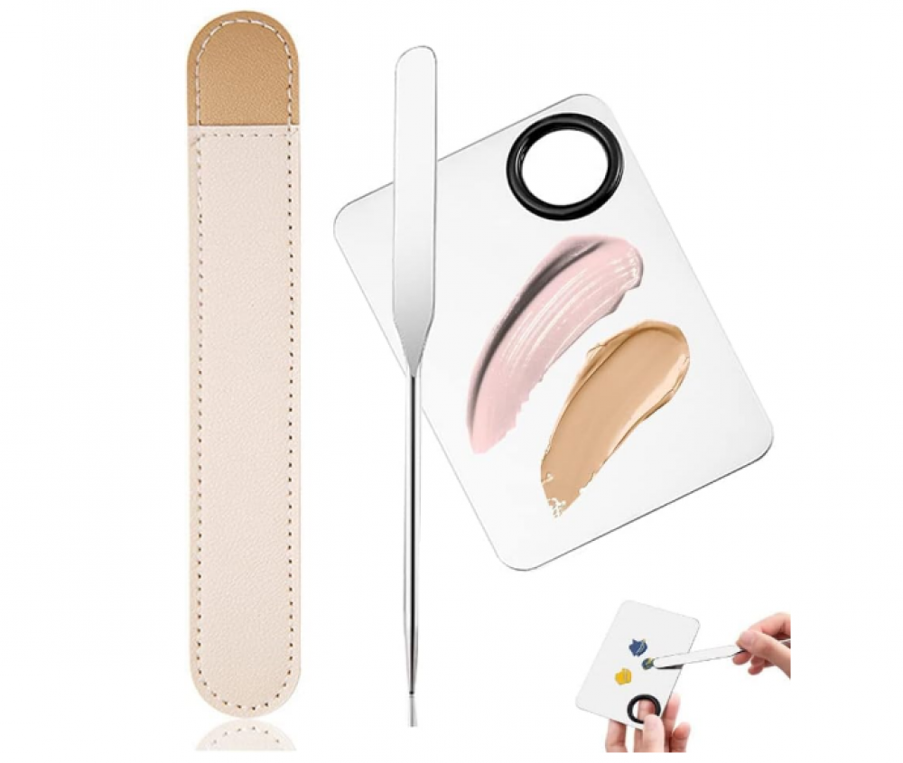 مجموعة أدوات مكياج من Boolygo ستانلس ستيل 3 قطع 15×15×3 سم