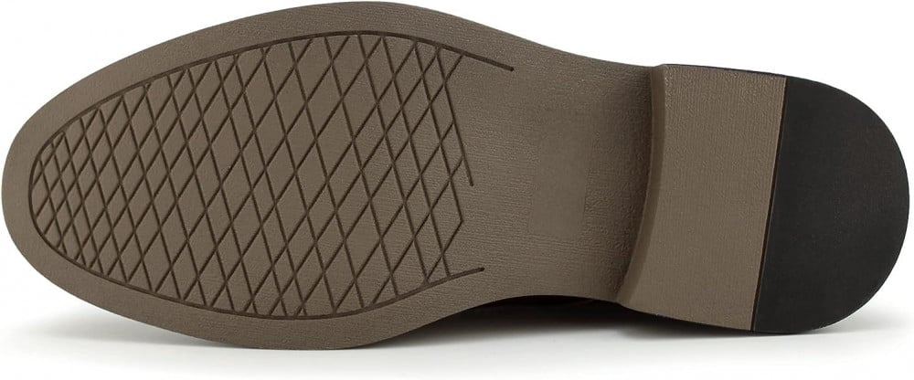 حذاء رسمي للأطفال Hawkwell مبطن جلد صناعي أسود بنعل مطاطي