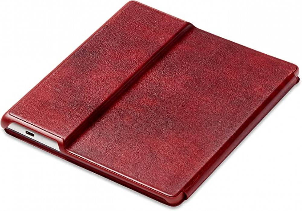 غطاء من الجلد لجهاز Kindle Oasis، بلون خمري