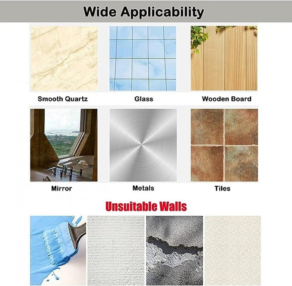 رف دش للحمام من اتش اس كيو ام ايه، منظم دش بدون ثقب لاصق مع قضيب تعليق، ارفف دش للحمام وغرفة المعيشة والمطبخ والمرحاض