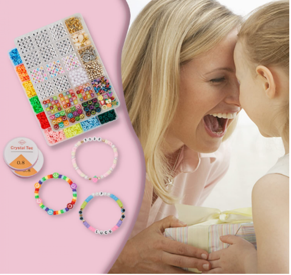 6000 قطعة من خرز طين دائري مسطح مع 900 قطعة من هيشي للاساور من خرز الحروف والقلادات وحلقات الاساور لصناعة مجوهرات يدوية للاساور وطقم قلادات، من 24 لونا 6 ملم