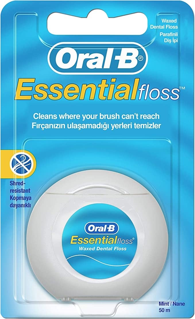 خيط تنظيف الأسنان من OralB مغلف بالشمع ومقاوم للتمزق 50 متر