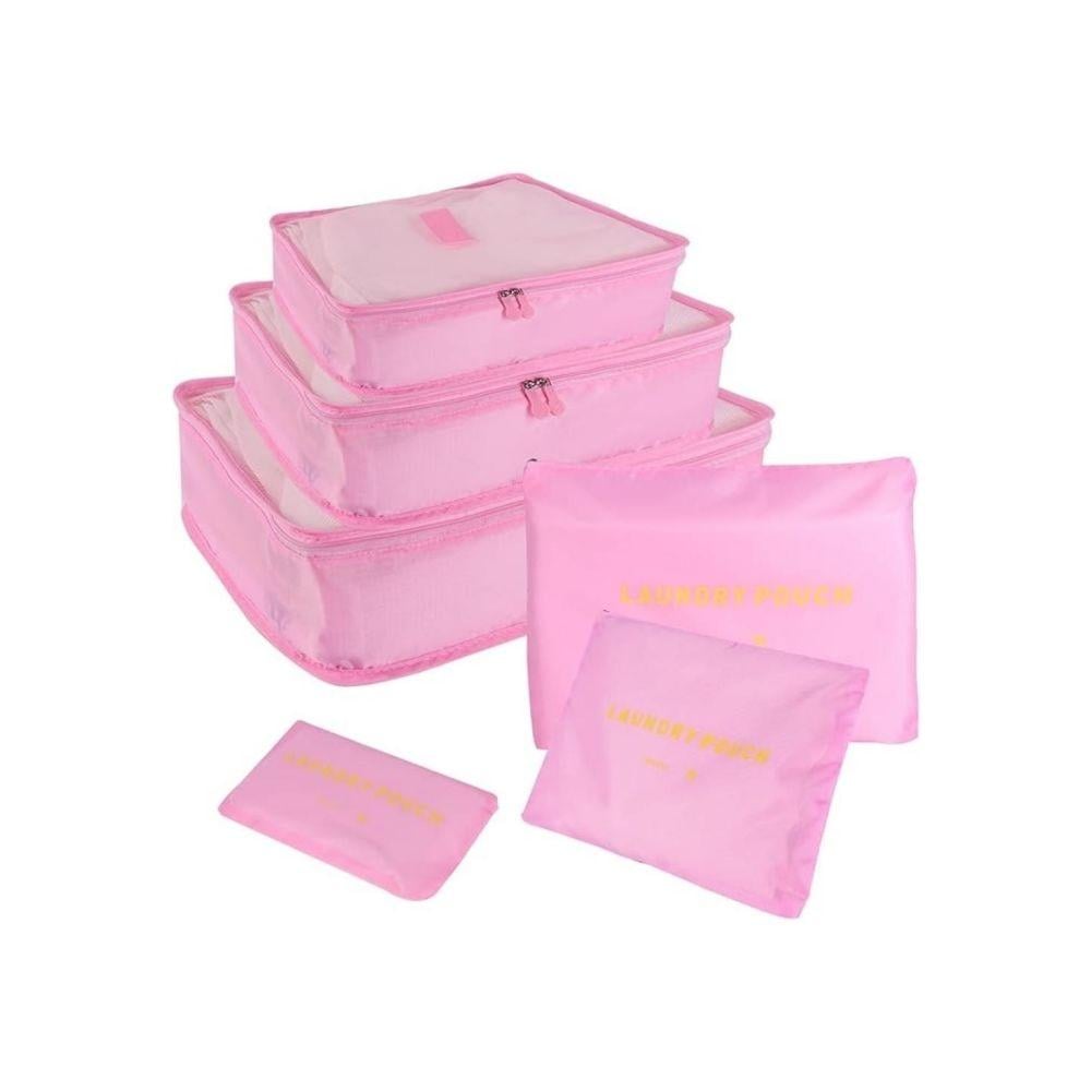 مجموعة منظمات سفر سكاي تاتش مقاومة للماء - 6 قطع زهري