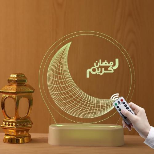 مصباح ليلي LED متغير اللون بجهاز تحكم عن بعد، مصبا...
