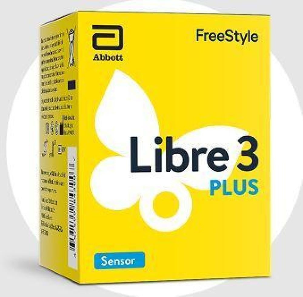 جهاز قياس السكر فرى ستايل ليبرى 3 بلس مجس حساس، لقياس نسبه السكر 10 علب - تاريخ الصلاحية 9-2026