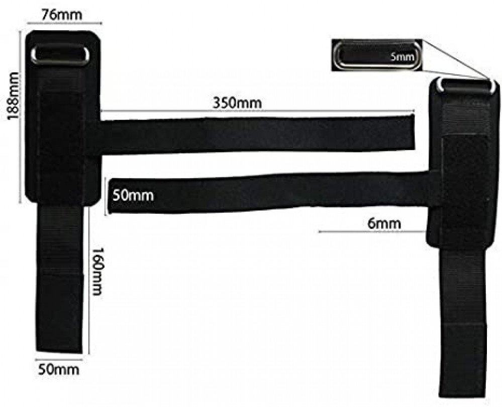 أربطة رفع أثقال قطعتين نايلون وقطن 38سم مع مشبك مقاوم للصدأ دعم معصم