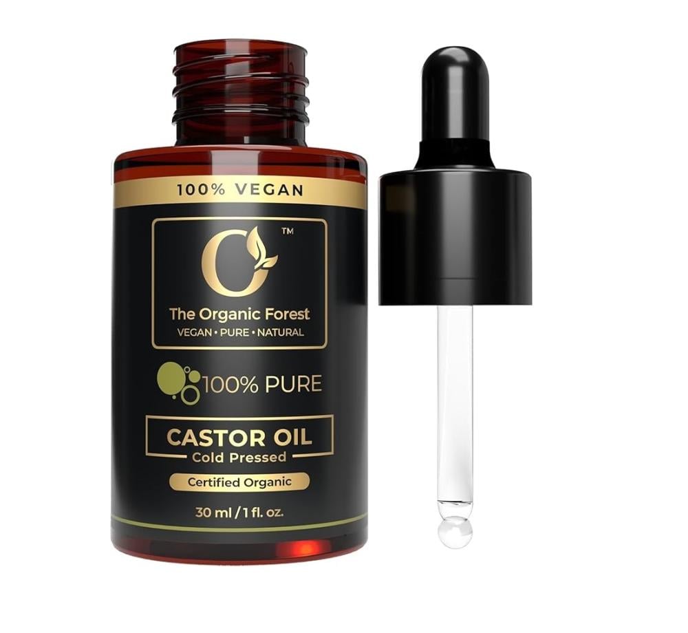 زيت الخروع العضوي المعصور على البارد وغير مكرر | زيت خروع عضوي خالٍ من الهكسان للرموش والحواجب | زيت حامل الخروع لترطيب البشرة والشعر |، من الجابة العضوية - نباتية. نقي. طبيعي