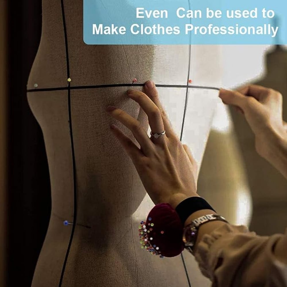 دبابيس خياطة للنسيج، دبابيس مستقيمة مع رؤوس زجاجية كروية ملونة بطول 1.5 انش، دبابيس خياطة لخياطة الملابس وتزيين المجوهرات بنفسك (500 قطعة)