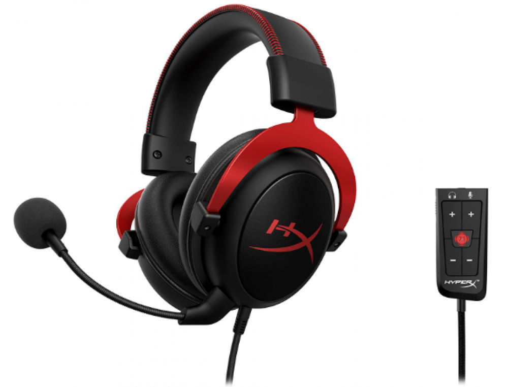 سماعة راس للالعاب من هايبر اكس كلاود لاجهزة الكمبيوتر وPlayststion 4 وXbox One ونينتندو سوتش، احمر (كيه اتش اكس - اتش اس سي بي - ار دي)