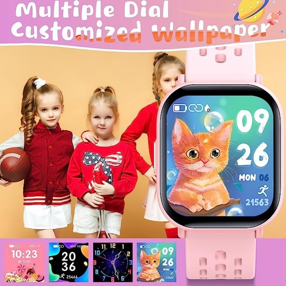 ساعة ذكية مقاومة للماء IP68 من دي ام جي، مع 8 اوضاع رياضة وخاصية تتبع اللياقة البدنية ومعدل ضربات القلب وجودة النوم وعداد الخطوات والسعرات الحرارية ومنبه ساعة، هدية من عمر 6 سنوات فيما فوق