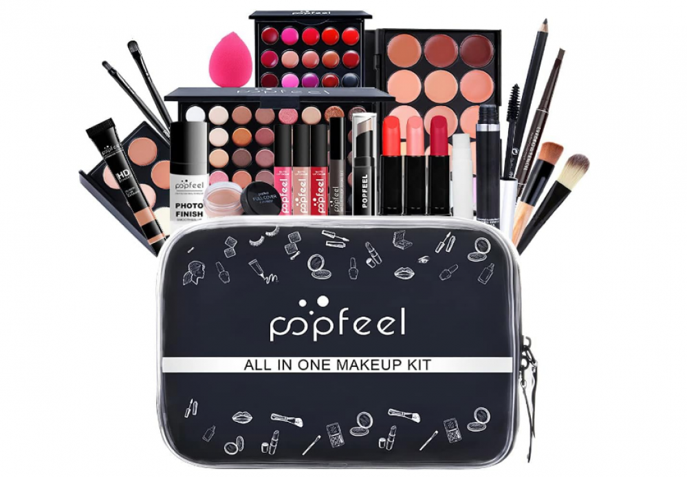 مجموعة مكياج الكل في واحد متعددة الاغراض احترافية كاملة ضرورية مصممة للنساء مناسبة للمبتدئين والمحترفين من 25 قطعة موديل (KIT003)